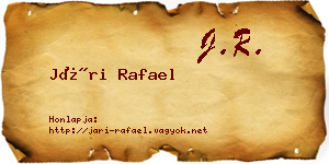Jári Rafael névjegykártya